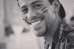 Francesco Centorame sorride al Jova Beach Party