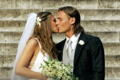 Francesco Totti e Ilary Blasi il giorno del matrimonio