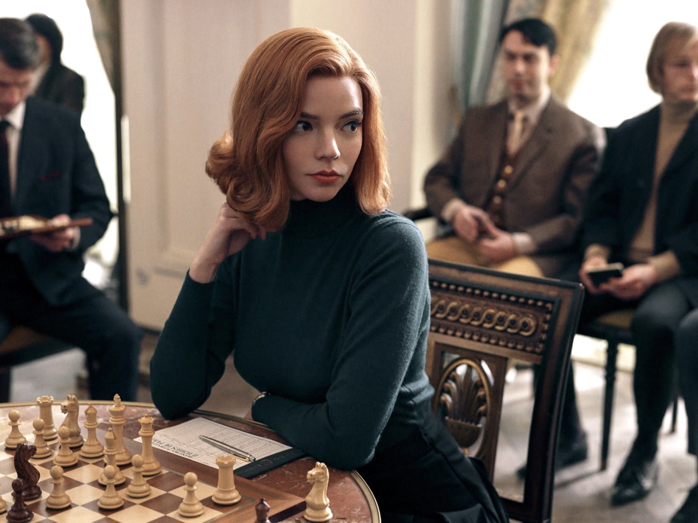 La regina degli scacchi, una scena della miniserie