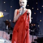 Anna Oxa durante il Festival di Sanremo 1985