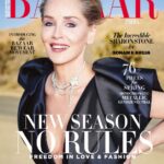 Sharon Stone sulla cover di Harper's Bazaar