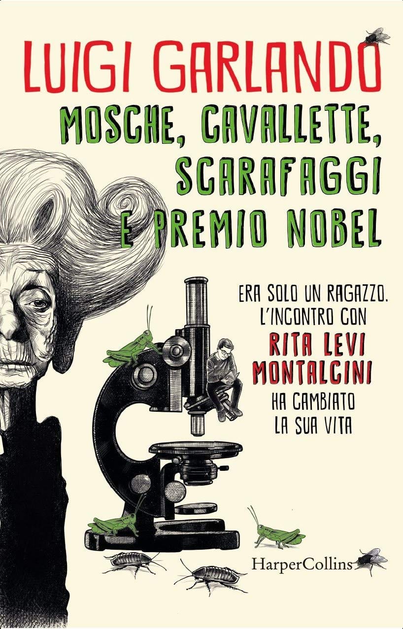 Copertina del libro Mosche, cavallette, scarafaggi e premio Nobel