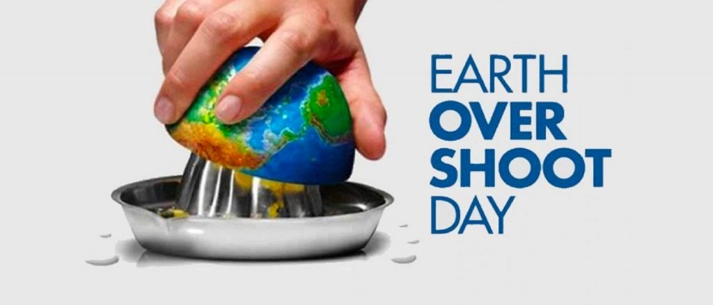 Un poster dell'Earth Overshoot Day