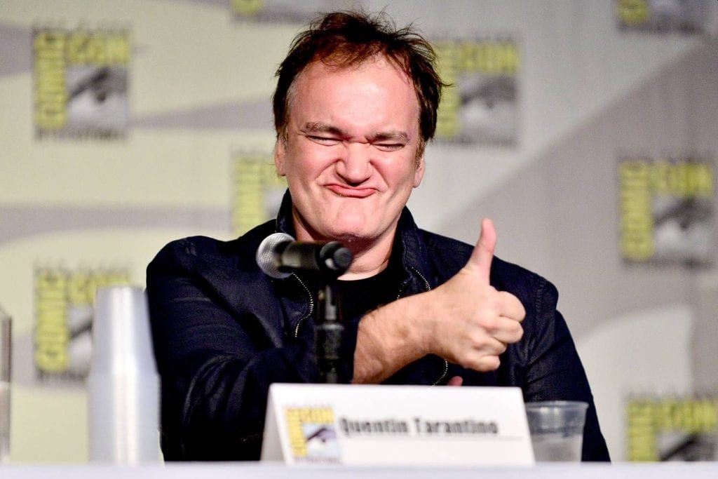 Quentin Tarantino ad una conferenza stampa