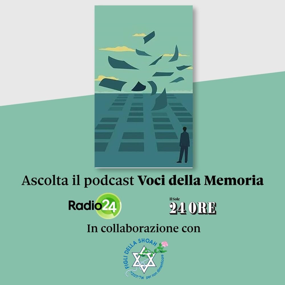 Il logo del podcast Voci della memoria