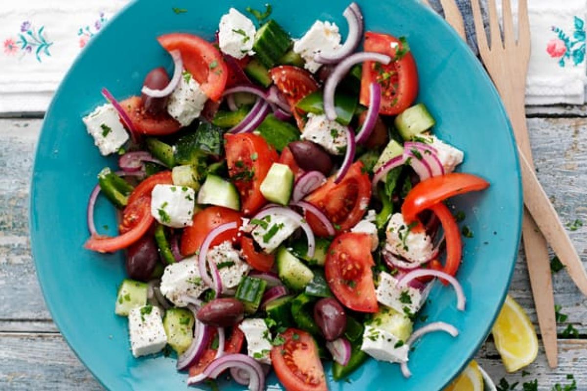 Un piatto di insalata greca