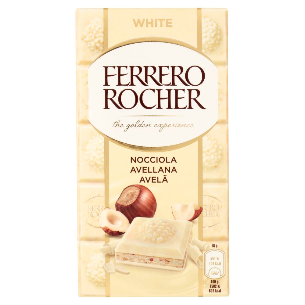 Tavoletta di cioccolato Ferrero Rocher bianco