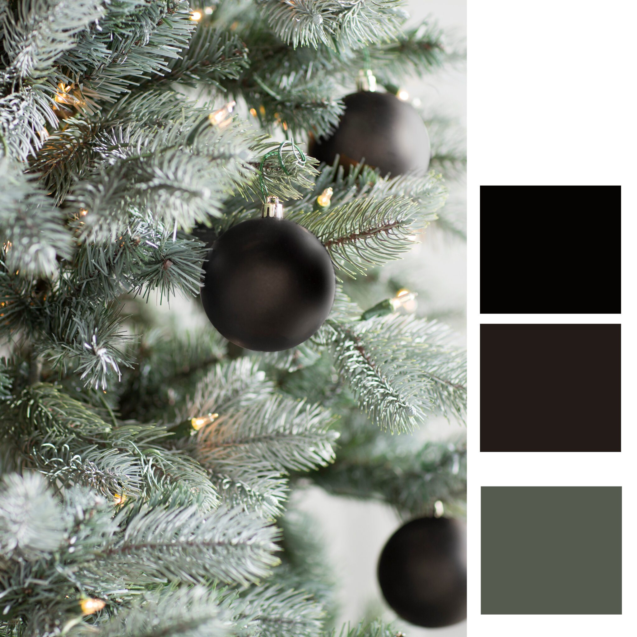 Albero di Natale in nero e grigio