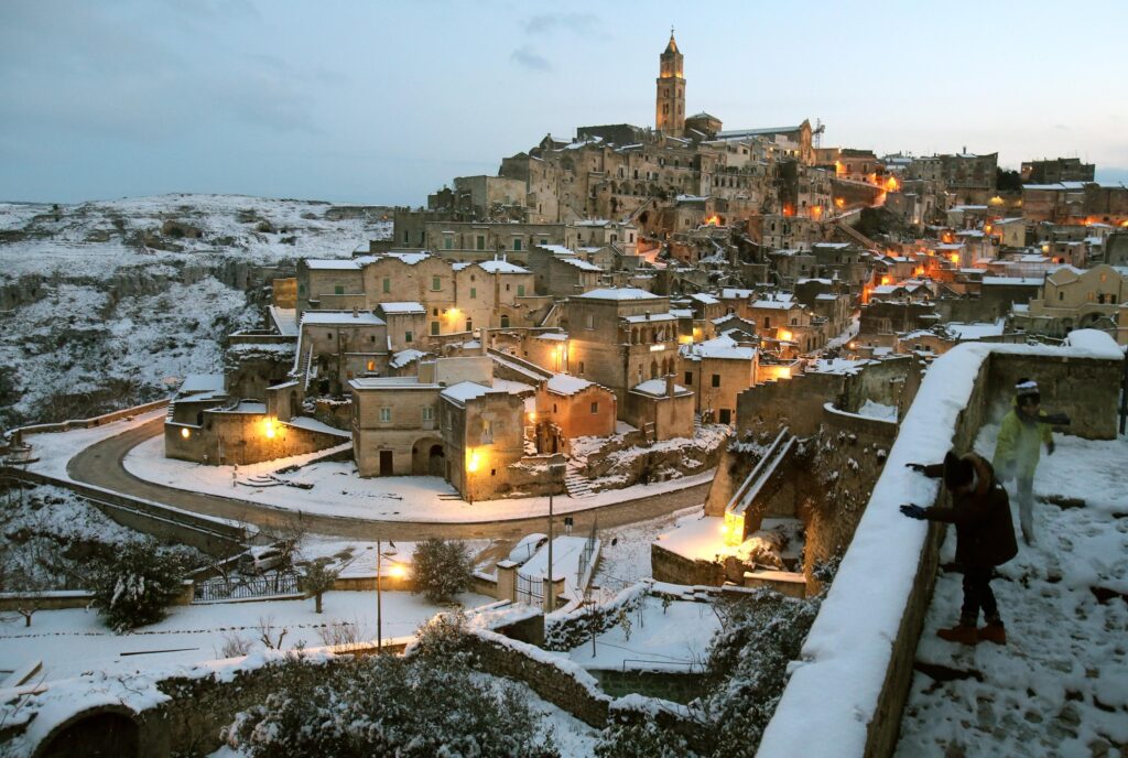 La città di Matera a Natale