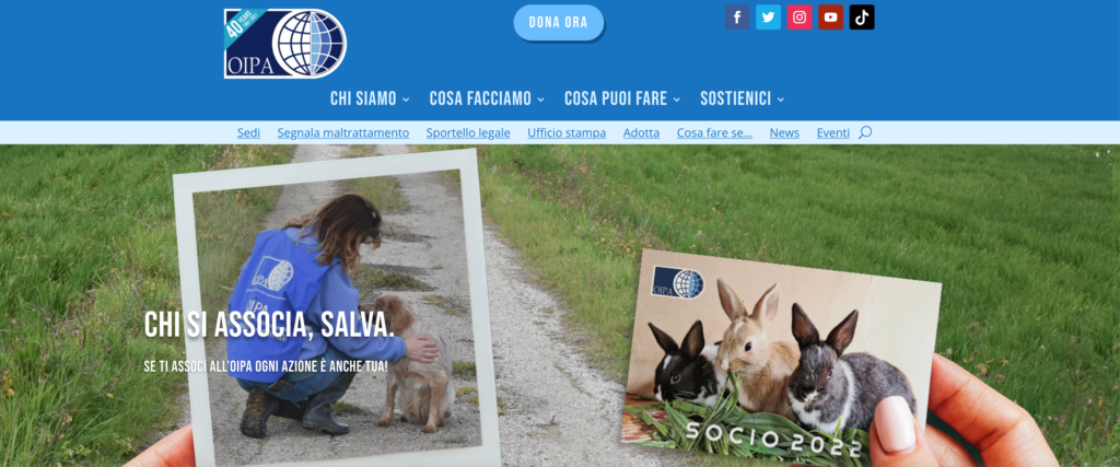 Homepage di OIPA Italia