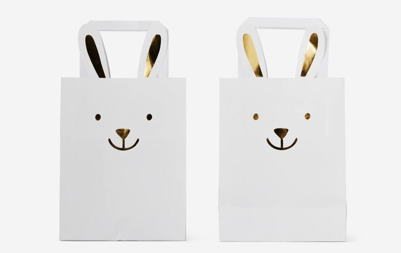 Sacchetti regalo per Pasqua, a forma di coniglio