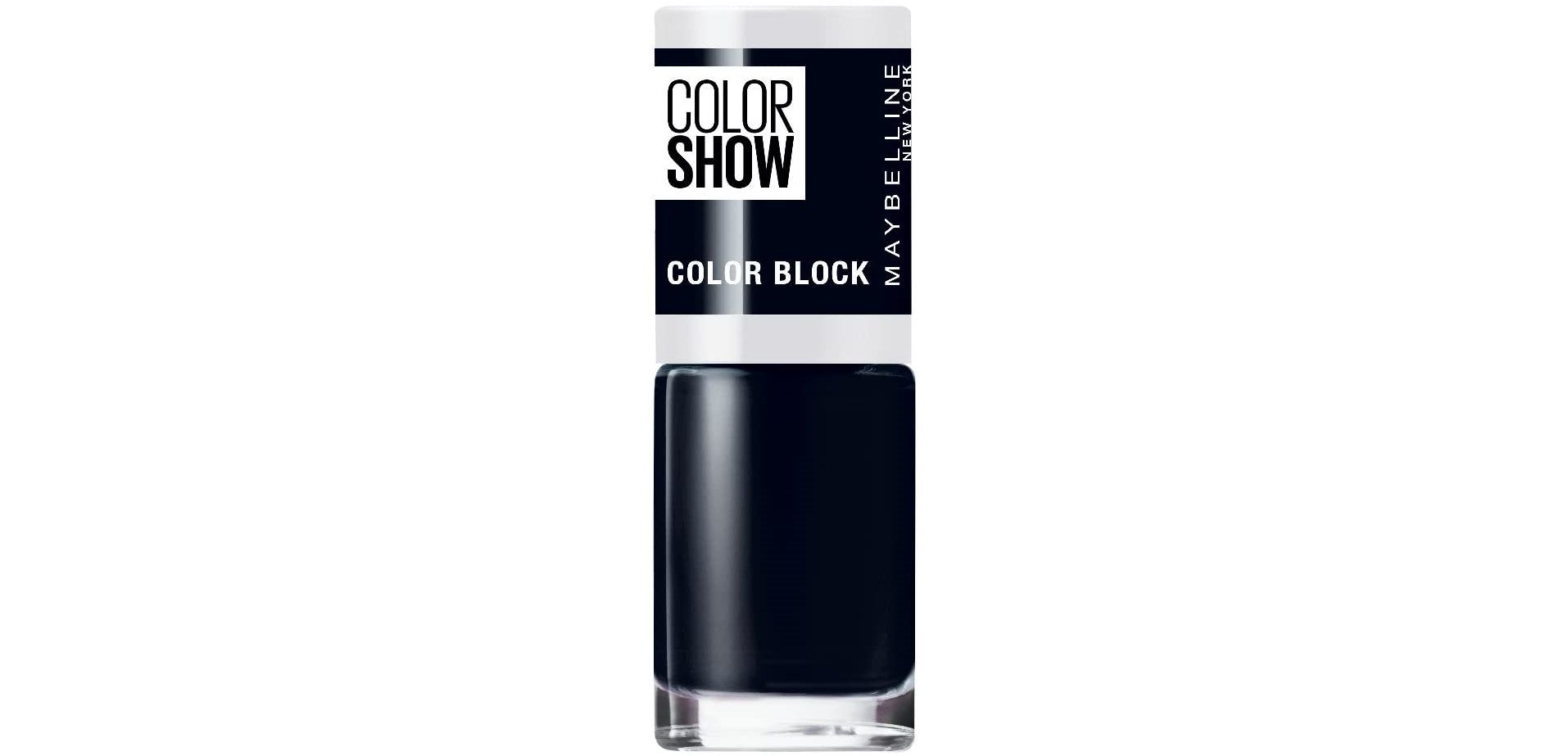 Maybelline New York, Color Show Color Block, Smalto per Nail Art, 489 Black Edge