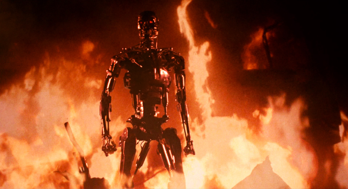Una scena del film Terminator