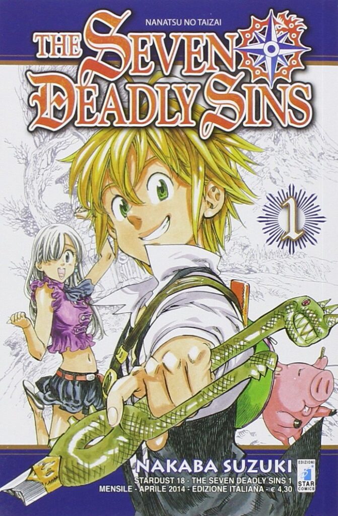 la copertina di un volume di the seven deadly sins