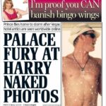 Principe Harry a petto nudo sulla copertina di un tabloid