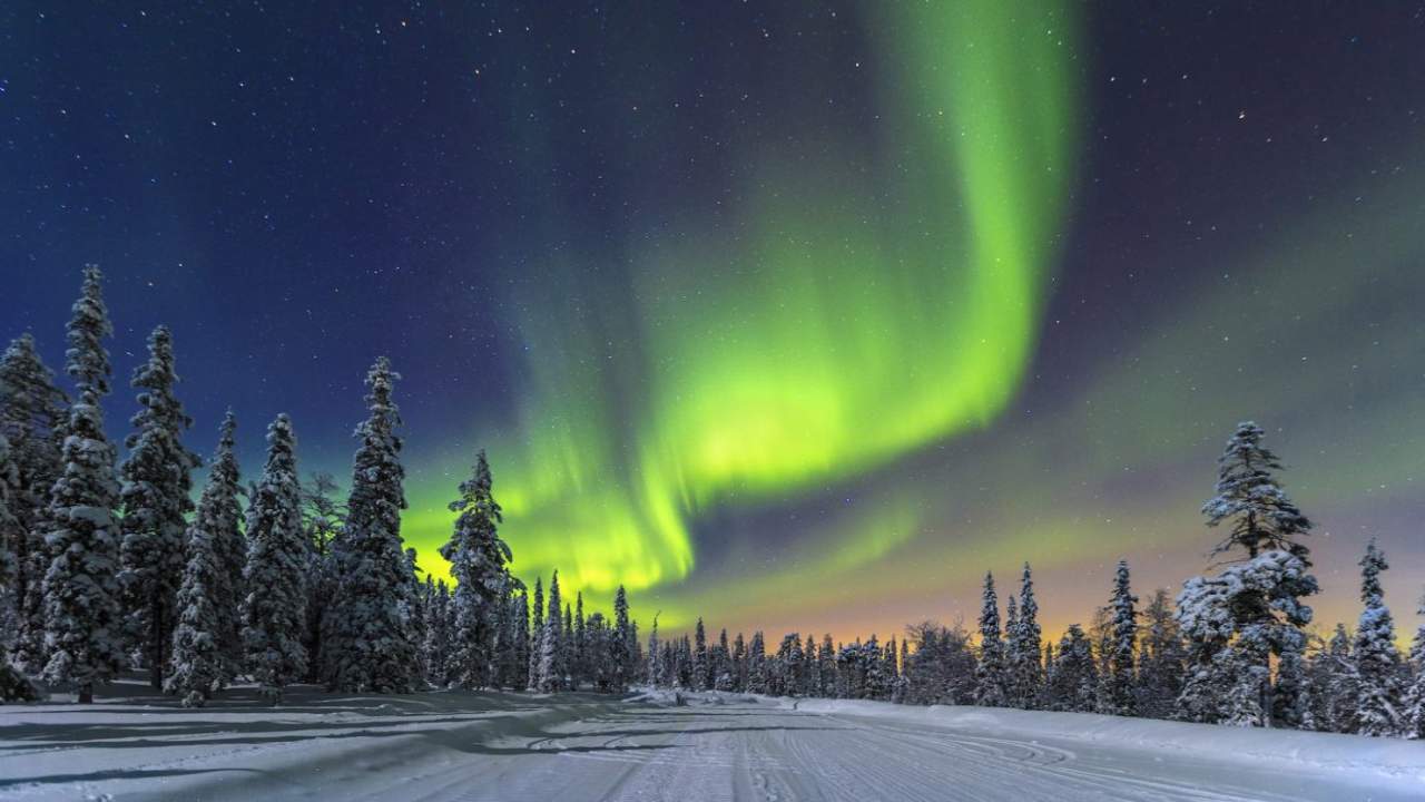 Una spettacolare aurora boreale