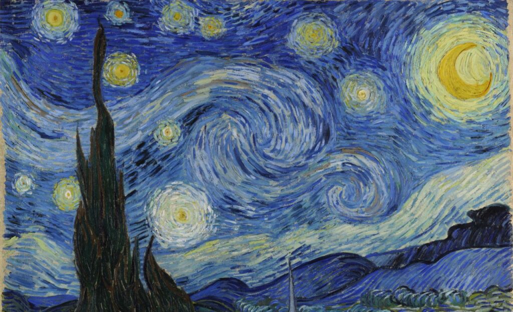dipinti di paesaggi la notte stellata di Van Gogh