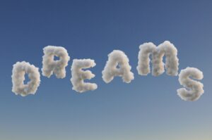 dreams scritta nuvole