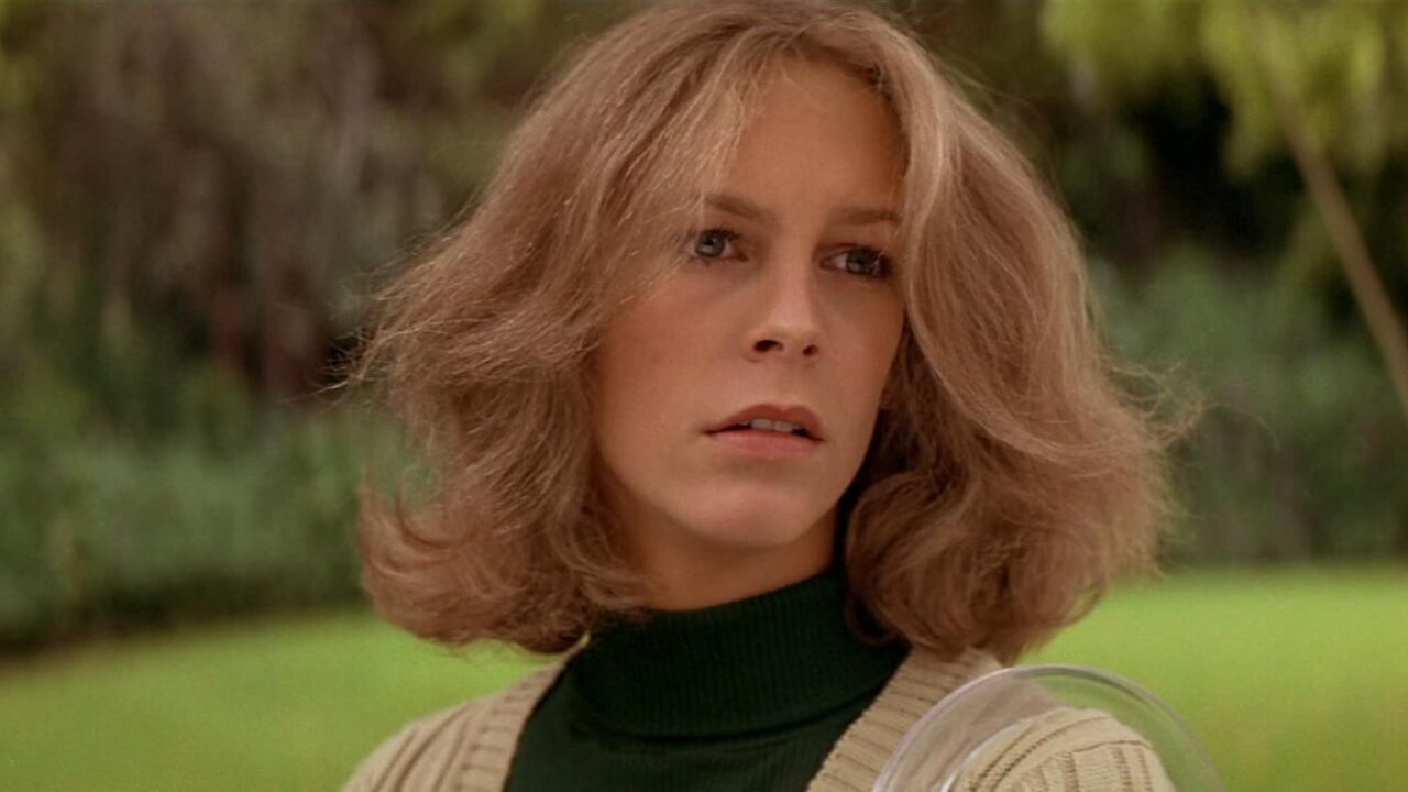 Primo piano di Jamie Lee Curtis in Halloween - La notte delle streghe