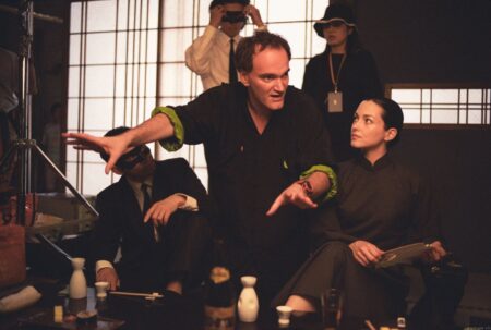Quentin Tarantino sul set di Kill Bill