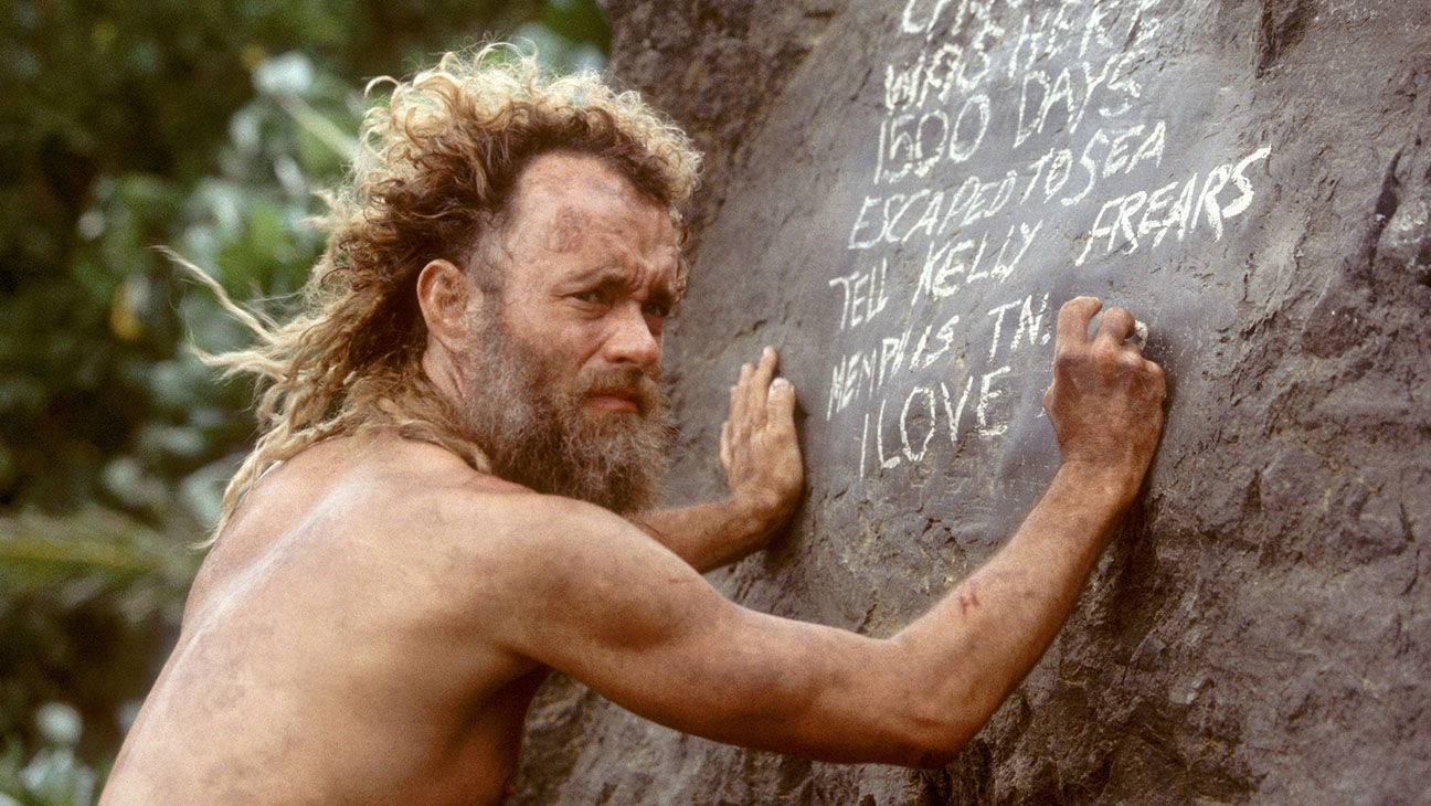 Tom Hanks nel film Cast Away