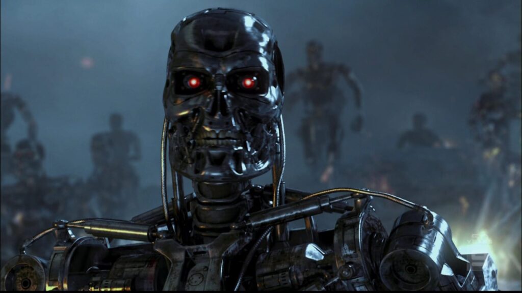 Mezzo primo piano di robot in Terminator 2 - Il giorno del giudizio