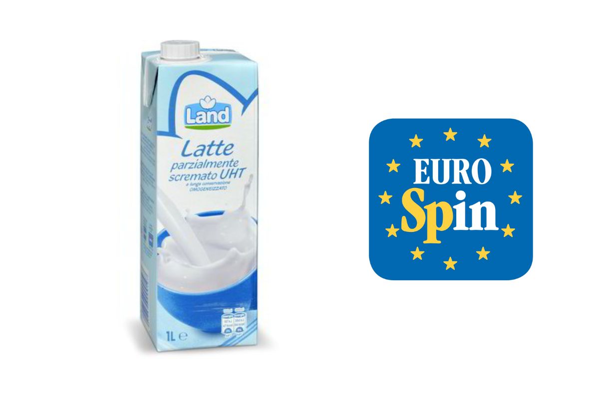 screen eurospin latte land e logo eurospin