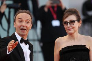 Roberto Benigni e la moglie Nicoletta Braschi sul red carpet di Venezia