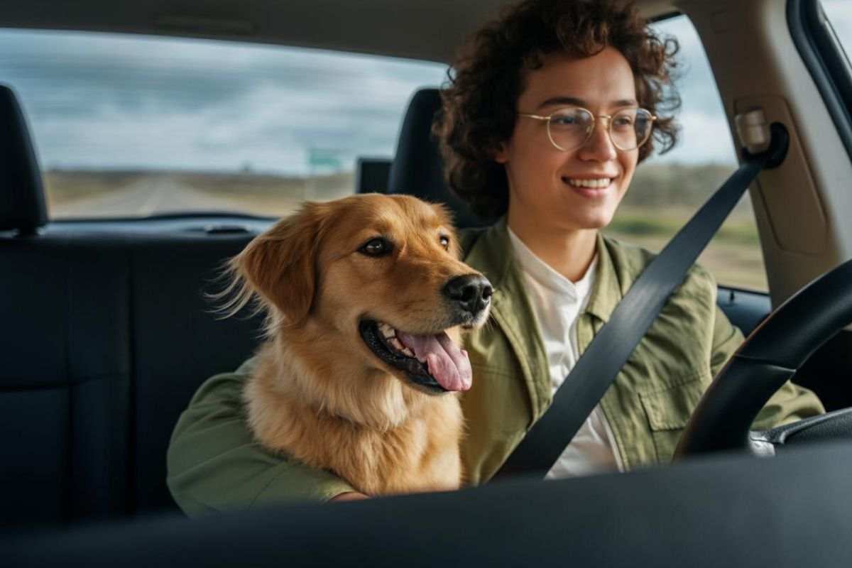 Cane in macchina